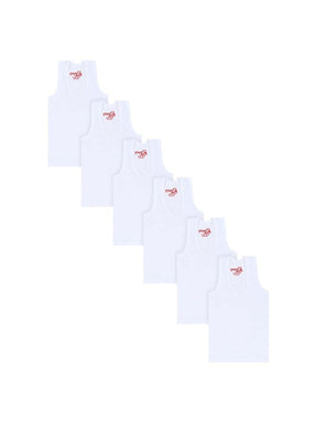 Boys Vest Round Neck Sleeveless Pack of 6 - Bodycare