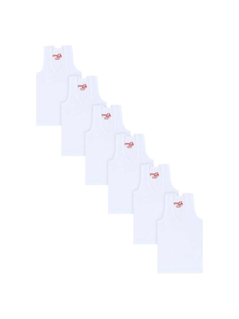 Boys Vest Round Neck Sleeveless Pack of 6 - Bodycare