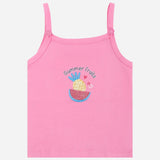 DYCA Girls Cotton Printed Vest Dori Neck Sleeveless Pack Of 4