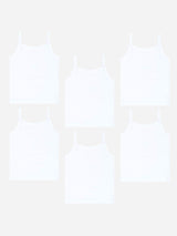 DYCA Girls Cotton Vest Dori Neck Sleeveless Pack Of 6