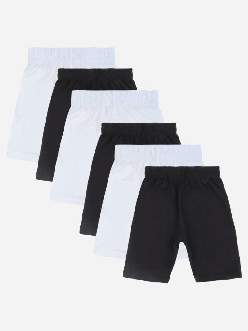 DYCA Girls Cotton Solid Shorties Pack Of 6