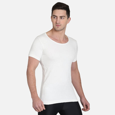 DYCA Thermal Men Top Round Neck Half Sleeves Solid