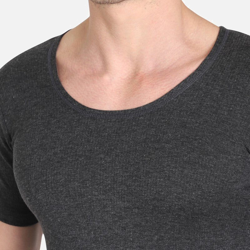 DYCA Thermal Men Top Round Neck Half Sleeves Solid
