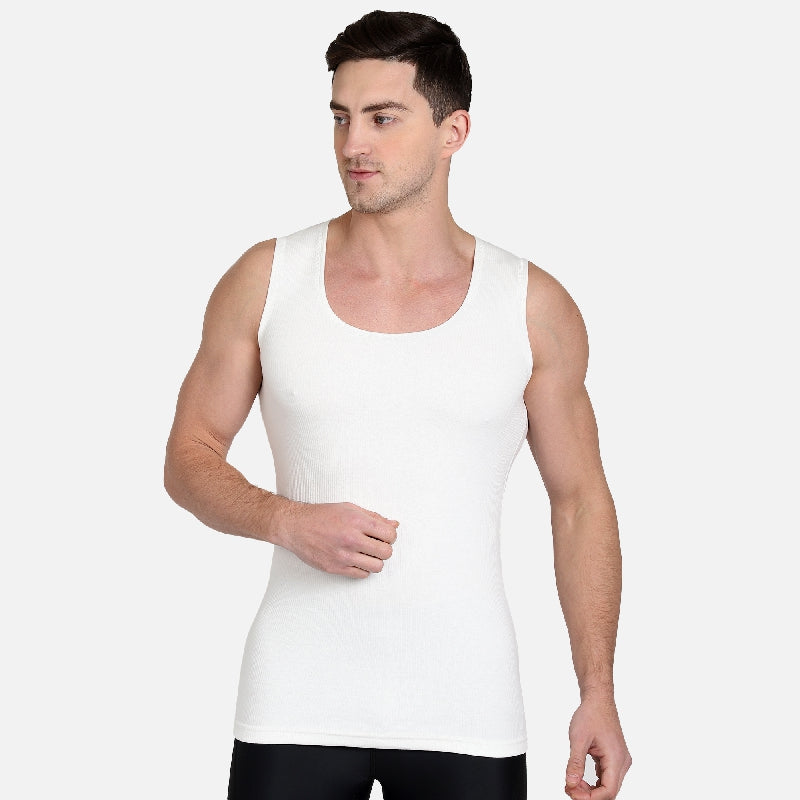 DYCA Thermal Men Top Round Neck Sleeveless Solid