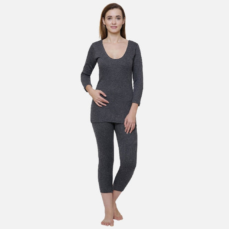 Women Thermal Top Round Neck Full Sleeves