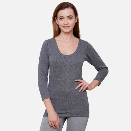 Women Thermal Top Round Neck Full Sleeves