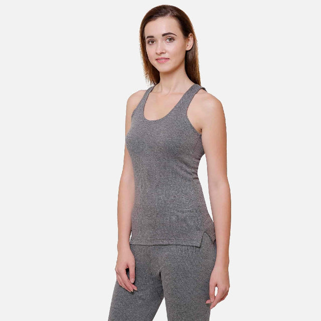 Women Thermal Top Round Neck Sleeveless - Bodycare