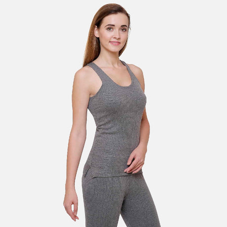 Women Thermal Top Round Neck Sleeveless