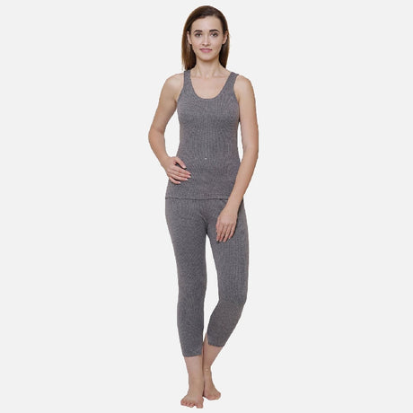 Women Thermal Top Round Neck Sleeveless