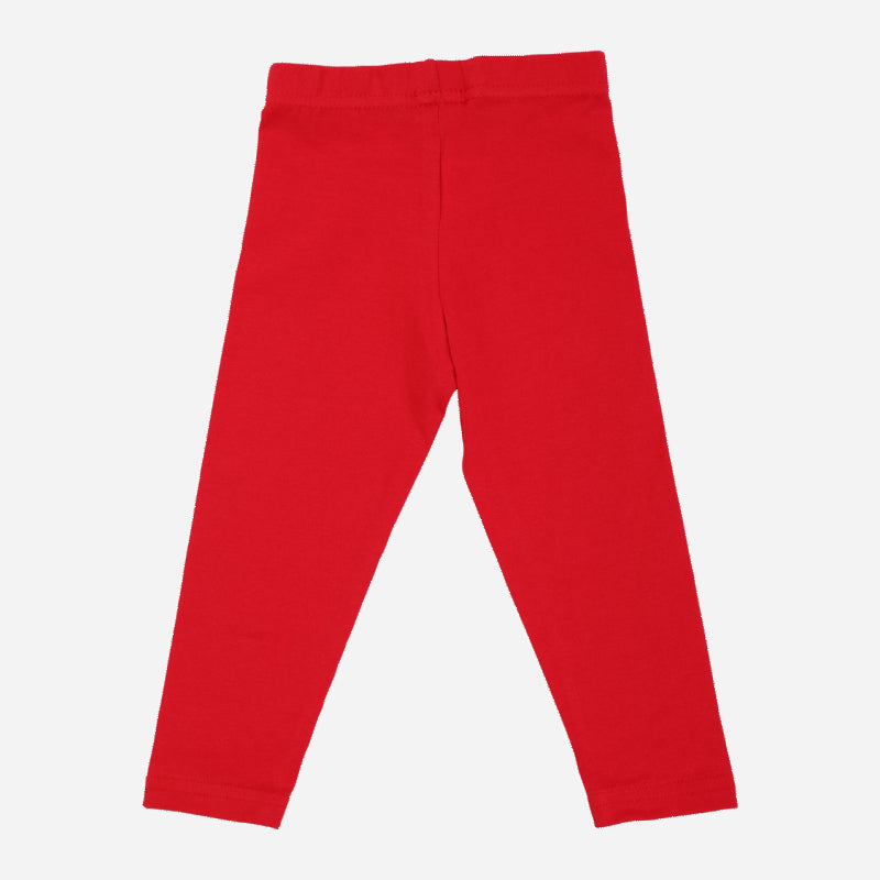 Bodycare Girls Leggings Pack Of 2 - Red & Black