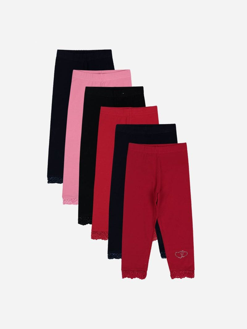 Bodycare Girls Leggings Pack Of 6 - Assorted