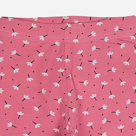 Girls Cotton Spandex Leggings Inner Elastic Stretch Pack of 2