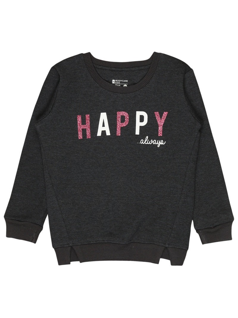 Bodycare Girls Fleece Round Neck Full Sleeves Sweat Shirt