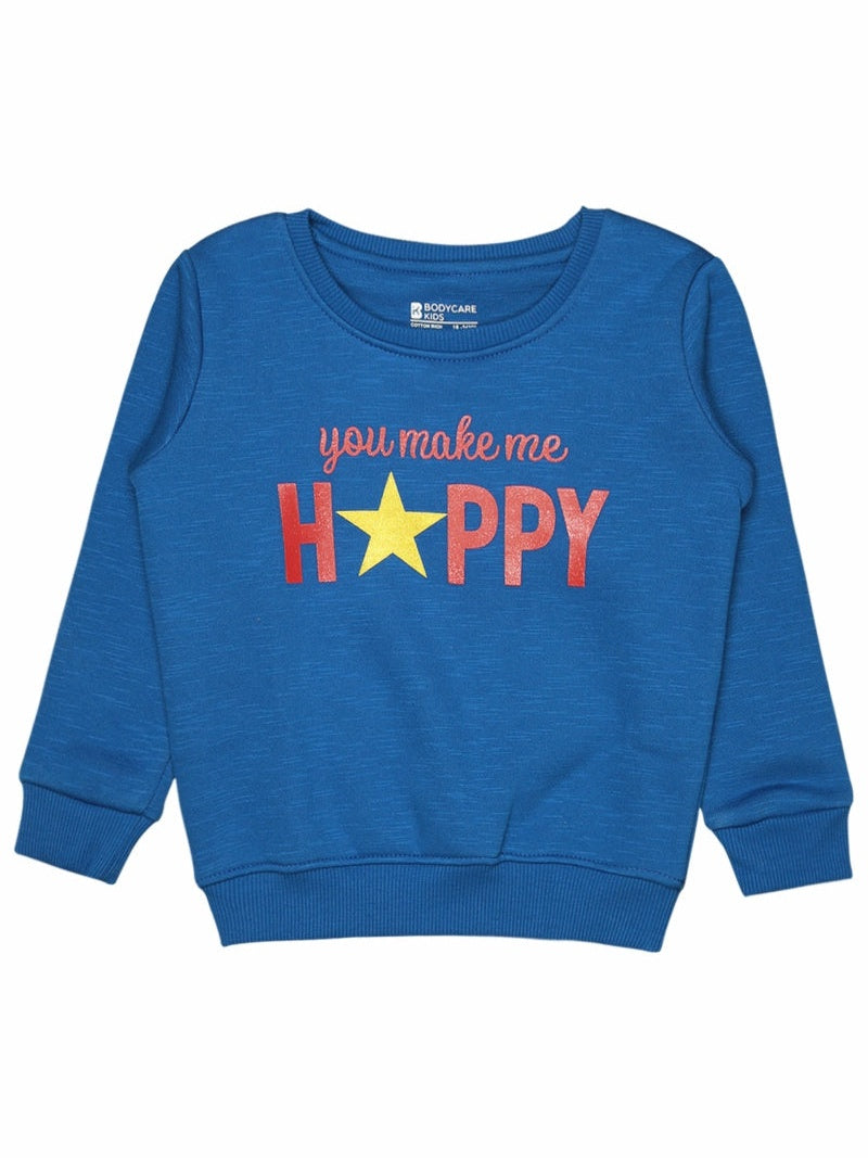 Bodycare Girls Fleece Round Neck Full Sleeves Sweat Shirt