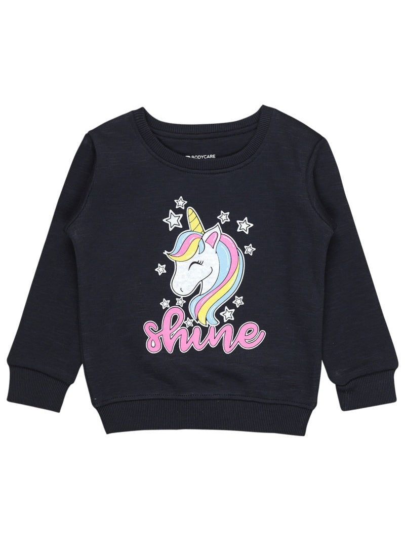 Baby Girls Sweatshirt Round Neck Full Sleeves - Bodycare