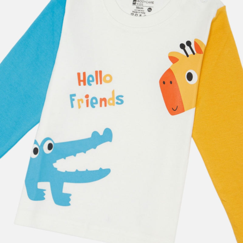 Baby Boys Interlock Cotton T-Shirt with Soft Breathable Fabric, Regular Fit and Durable Everyday Comfort