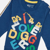 Baby Boys French Terry Printed Full Sleeve Sweatshirt Pullover with Soft Cotton Fabric for Winter Wear and Casual Comfort