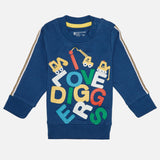 Baby Boys French Terry Printed Full Sleeve Sweatshirt Pullover with Soft Cotton Fabric for Winter Wear and Casual Comfort