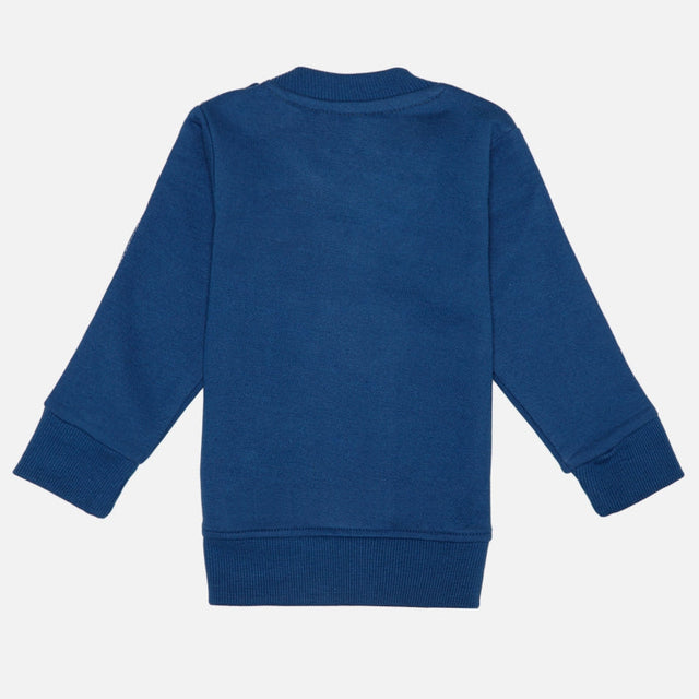 Baby Boys French Terry Printed Full Sleeve Sweatshirt Pullover with Soft Cotton Fabric for Winter Wear and Casual Comfort