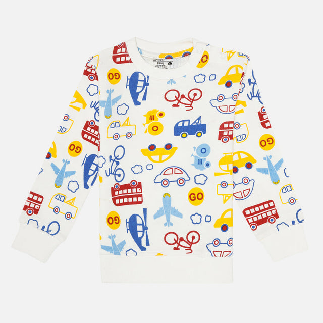 Boys Round Neck Full Sleeve Sweatshirt for Casual Winter Wear, Cozy Comfort and Easy Everyday Styling