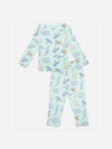 Baby Boys Cotton Interlock Night Suit with Full Sleeves for Breathable Sleepwear Comfort and Bedtime Use