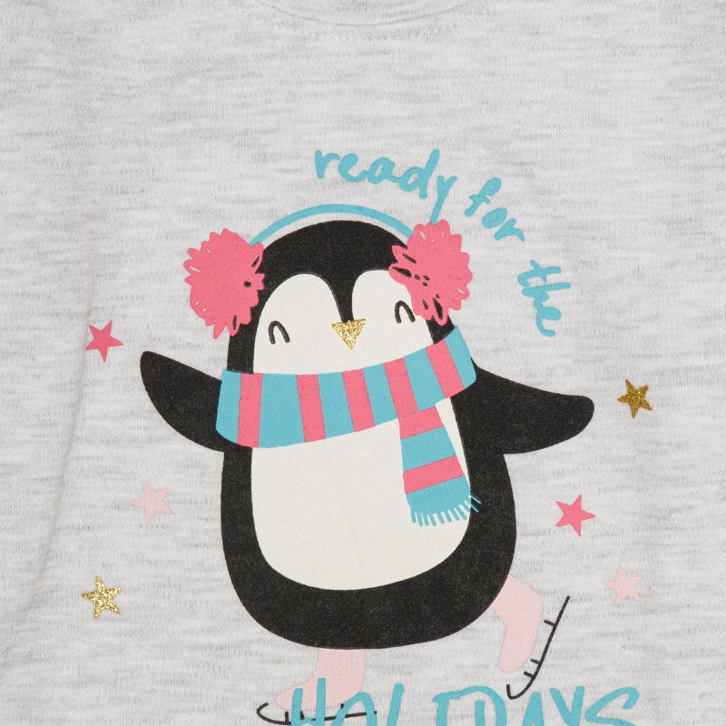 Baby Girls Interlock Cotton T-Shirt with Soft Breathable Fabric and Regular Fit for Everyday Casual Wear