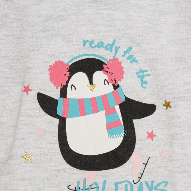 Baby Girls Interlock Cotton T-Shirt with Soft Breathable Fabric and Regular Fit for Everyday Casual Wear
