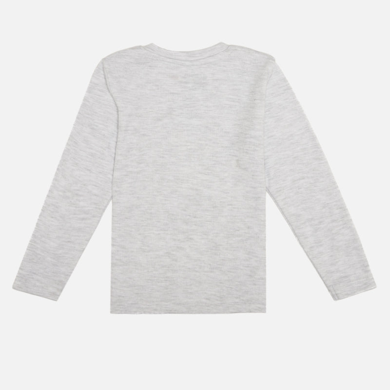 Baby Girls Interlock Cotton T-Shirt with Soft Breathable Fabric and Regular Fit for Everyday Casual Wear