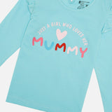 Baby Girls 100% Cotton Printed Full Sleeve T-Shirt with Regular Fit for Everyday Casual Wear and Regular Use