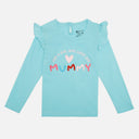 Baby Girls 100% Cotton Printed Full Sleeve T-Shirt with Regular Fit for Everyday Casual Wear and Regular Use