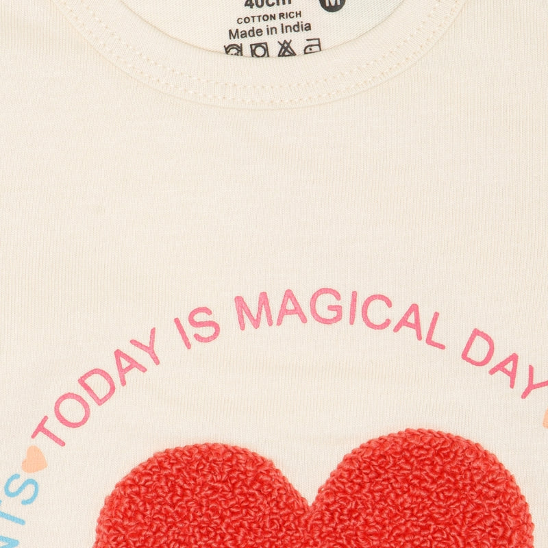 Baby Girls 100% Cotton Printed Full Sleeve T-Shirt for Casual Comfort, Regular Fit and Everyday Wear