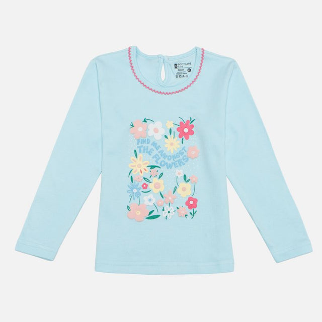 Girls Cotton T-Shirt with Regular Fit and Soft Breathable Fabric for Everyday Casual Wardrobe Comfort