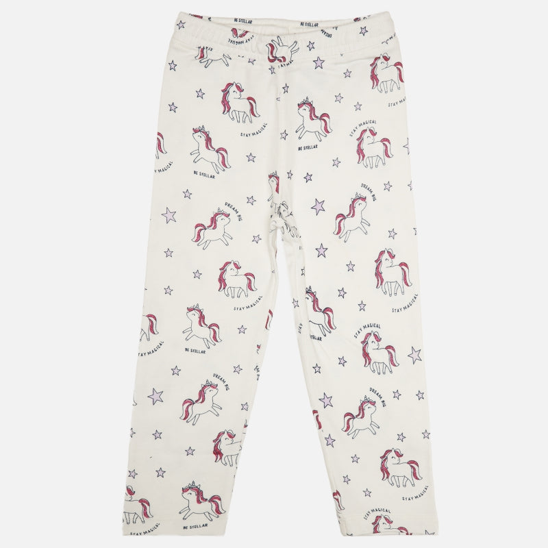 Baby Girls Interlock Cotton Track Pant with Regular Fit for Casual Wear, Jogger Comfort and Easy Movement