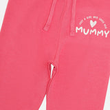 Baby Girls Interlock Track Pant with Printed Regular Fit for Casual Wear, Lounge Comfort and Easy Movement
