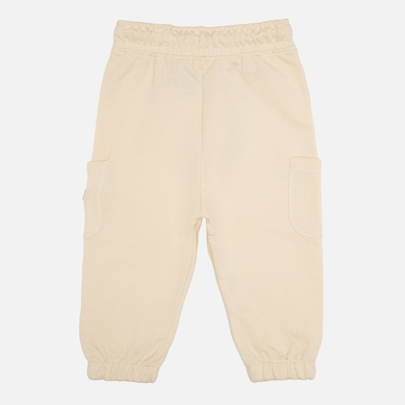 Baby Girls French Terry Cotton Track Pant with Regular Fit for Casual Wear, Jogger Styling and Everyday Comfort