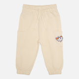 Baby Girls French Terry Cotton Track Pant with Regular Fit for Casual Wear, Jogger Styling and Everyday Comfort