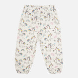 Baby Girls French Terry Track Pant with Printed Regular Fit for Casual Wear, Lounge Comfort and Easy Movement