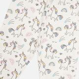 Baby Girls French Terry Track Pant with Printed Regular Fit for Casual Wear, Lounge Comfort and Easy Movement