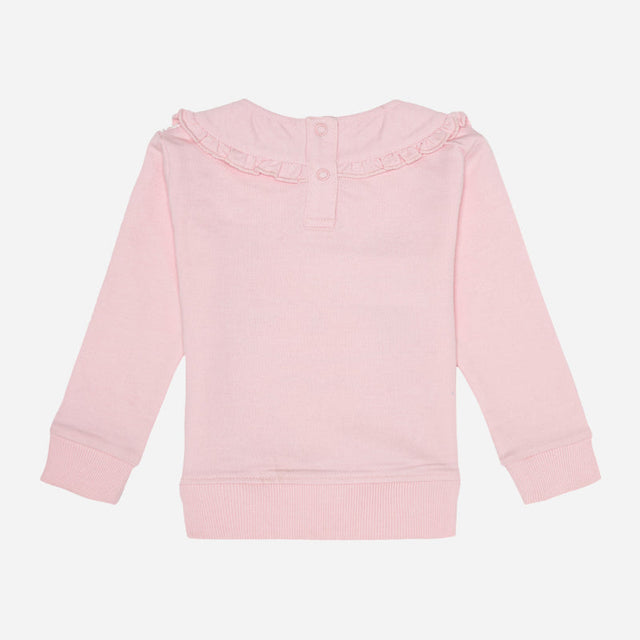 Baby Girls Terry Round Neck Sweatshirt with Regular Fit for Cozy Casual Wear and Everyday Comfort - Pack of 1