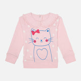 Baby Girls Terry Round Neck Sweatshirt with Regular Fit for Cozy Casual Wear and Everyday Comfort - Pack of 1