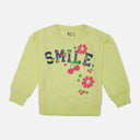 Baby Girls Cotton Blend Round Neck Full Sleeve Sweatshirt for Comfortable Casual Wear and Everyday Styling - Pack of 1