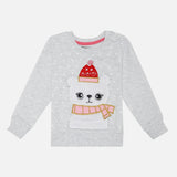 Baby Girls Printed Cotton Full Sleeve Sweatshirt for Casual Wear, Light Winter Comfort and Everyday Styling - Pack of 1