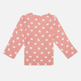 Baby Girls Interlock T-Shirt and Pajama Set with Soft Breathable Full Sleeve Comfort for Nightwear and Regular Use