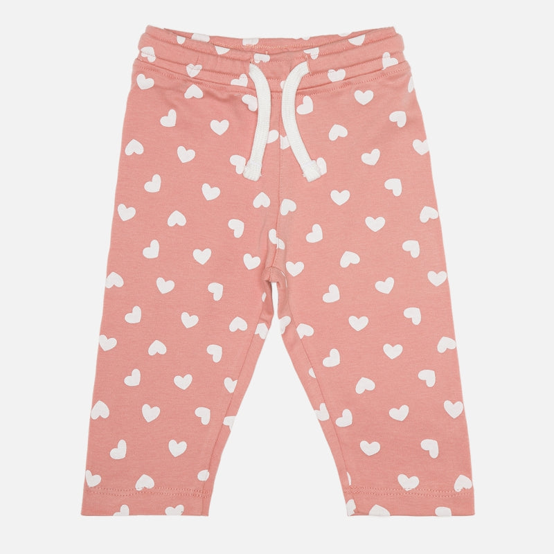 Baby Girls Interlock T-Shirt and Pajama Set with Soft Breathable Full Sleeve Comfort for Nightwear and Regular Use