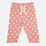 Baby Girls Interlock T-Shirt and Pajama Set with Soft Breathable Full Sleeve Comfort for Nightwear and Regular Use