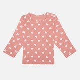Baby Girls Interlock T-Shirt and Pajama Set with Soft Breathable Full Sleeve Comfort for Nightwear and Regular Use