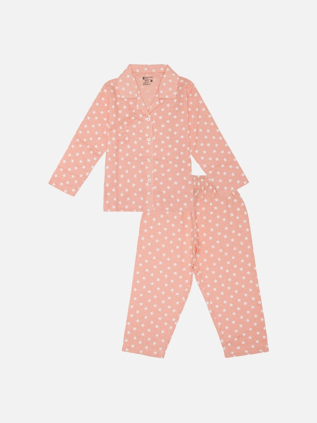 Baby Girls Cotton Full Sleeve T-Shirt and Pajama Night Suit for Sleepwear, Lounge Comfort and Regular Use
