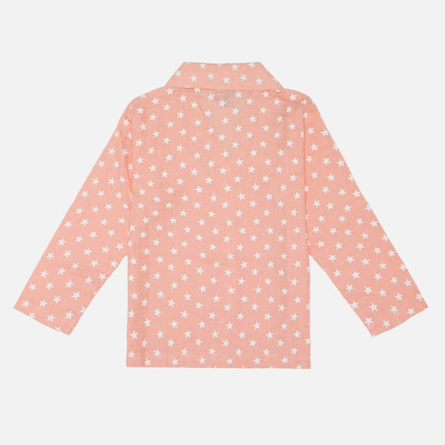 Baby Girls Cotton Full Sleeve T-Shirt and Pajama Night Suit for Sleepwear, Lounge Comfort and Regular Use