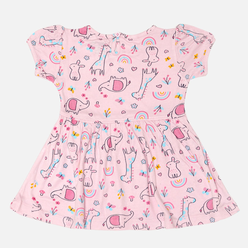 Baby Girls Frock Round Neck Half Sleeves - Bodycare