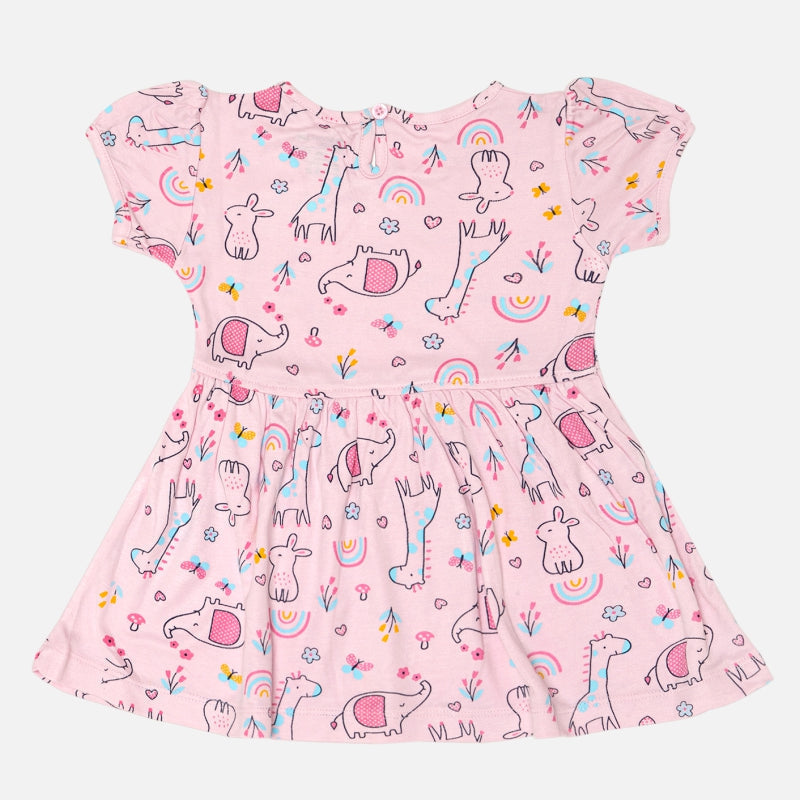 Baby Girls Frock Round Neck Half Sleeves - Bodycare